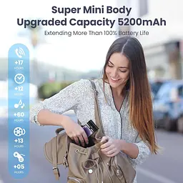 Мініпортативний зарядний пристрій Power Bank для iPhone, оновлений акумулятор для швидкого заряджання 5200 мА·год 20 Вт PD - мініатюра 6