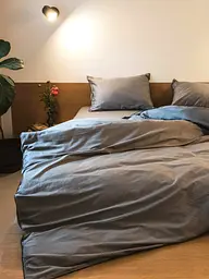 Комплект постільної білизни Ecotton Євро з кантом Natural Grey в чохлі для зберігання сірого кольору (25091) - мініатюра 6