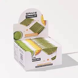 Блок білого шоколаду з матчею Spacefood Space Chocolate Mango Crunch, 10*25 грам - Манго