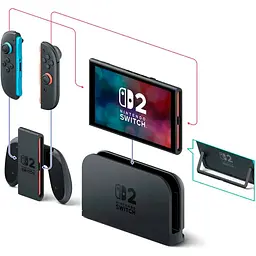 Портативна ігрова консоль Nintendo Switch 2 Black (00045496885816) [136130] - мініатюра 7