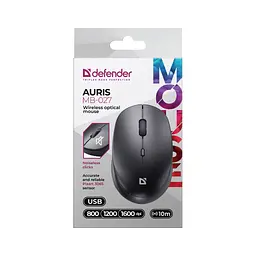 Мишка Defender Auris MB-027 Silent Wireless Black (52027) - мініатюра 6