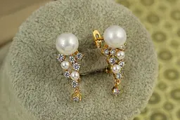 Сережки Xuping Jewelry спалах з танцюючим фіанітом 2,4 см золотисті