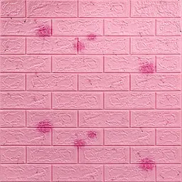 Декоративна 3D панель Sticker Wall самоклейка 700x770x5мм Кульбаби світло-рожева цегла 022 SW-00000023