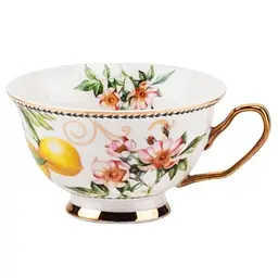 Чашка з блюдцем Elisey Elegant Past білий з жовтим 200 мл (9217-008) - мініатюра 3