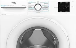 Пральна машина Beko фронтальна 8 кг 1000 A+++ (-10%) 55 см дисплей інвертор ПАР білий - мініатюра 6