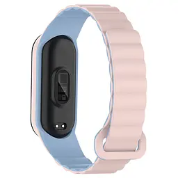Ремінець Dual-color Magnetic для Xiaomi Mi Band 7/6/5/4/3 Light Pink / Lilac Blue - мініатюра 2
