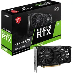 Відеокарта MSI GeForce RTX 3050 VENTUS 2X E 6G OC (912-V812-015) UA [175048]