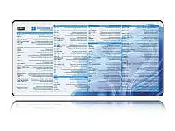 Великий килимок для мишки WorkPlaceShop Поєднання клавіш для Windows Блакитний, 1000 x 500 мм