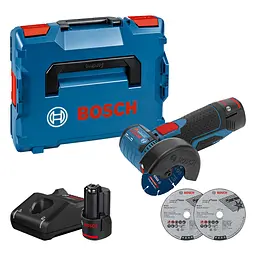 Акумуляторна кутова шаліфмашина Bosch GWS 12V-76 Professional в L-Boxx 102 з 2 акб GBA 12V 3.0Ah та з/п GAL 12V-40