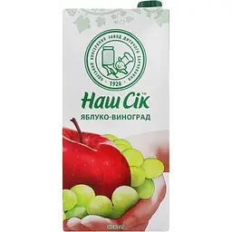 Упаковка нектару Наш Сік Яблучно-виноградний 11.58 л (1.93 л х 6 шт.) - мініатюра 2