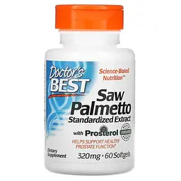 Со Пальметто Saw Palmetto with Prosterol 320 mg 60 капсул Doctor's Best vit0004918