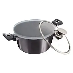 Каструля з кришкою 30 см 8 л Berlinger Haus Metallic Line Carbon Pro Edition (BH-6924)