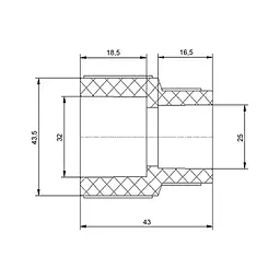 Муфта PPR Blue Ocean 32х25 редукційна SD00006349