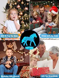 3D Нічник FULLOSUN Horse Gifts для дівчаток 16 кольорів - мініатюра 5