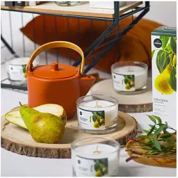 Ароматична свічка Aroma Home Груша з динею з натурального воску 115 г - мініатюра 2
