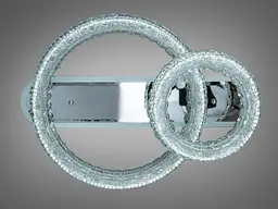 Люстра стельова LED кришталева Diasha MX6027/500+300HR хром 140W пульт - мініатюра 2