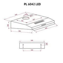Витяжка плоска PERFELLI PL 6042 W LED - мініатюра 11