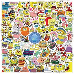 Стікерпак Губка Боб Набір наклейок GeekLand SpongeBob 100 штук - мініатюра 3