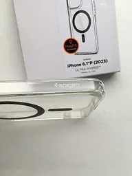 Оригінальний прозорий чохол для iPhone 15 PRO (6.1") Spigen Ultra Hybrid MagSafe Graphite ACS06716 MagFit - мініатюра 7
