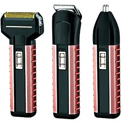 Електробритва-тример 3в1 Gemei GM789 Pro з трьома насадками та USB-зарядкою - мініатюра 2