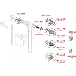 Впускний механізм Alcaplast пластик 1/2" A150-1/2" - мініатюра 3