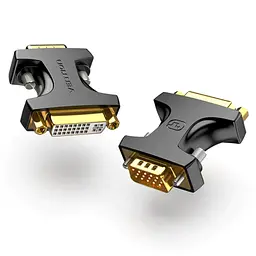 Перехідник Vention VGA Male to DVI Female Black (DDDB0)