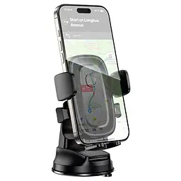 Автотримач для телефону BOROFONE BH132 Follower one-button car holder(center console) 6941991121302 - мініатюра 3