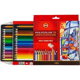 Олівці кольорові художні Koh-i-Noor Polycolor 36 шт. (3835) - мініатюра 2