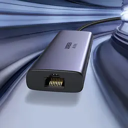 Док-станція USB3.1 Type-C --> HDMI 4K60Hz/USB 3.0x2/RJ45/SD/TF/PD 100W Ugreen CM512 Сіра - мініатюра 3