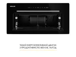 Витяжка WEILOR LUMINA WBG 65 BLACK - мініатюра 3