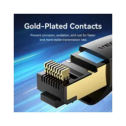Патч-корд 5м, S/FTP cat 8 RJ-45 black Vention (IKABJ) - мініатюра 9
