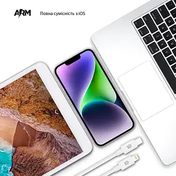 Кабель ArmorStandart AMQGJ2L Lightning to USB-C Cable 1.2m white (ARM64296) - мініатюра 2
