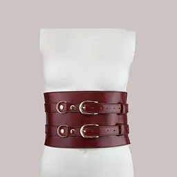 Бондажний пояс Liebe Seele Wine Red Waist Belt L бордовий - мініатюра 3