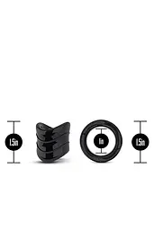 Кільце ерекційне Stay Hard Beef Ball Stretcher Snug Xlong Чорне, 3.8 х 2.5 см - мініатюра 2