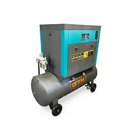 Компресор високого тиску гвинтовий масляний GTM DLG5.5V (200 л, 680 л/хв, 5.5 кВт, 380-400 В, інвертор, кожух) - мініатюра 2