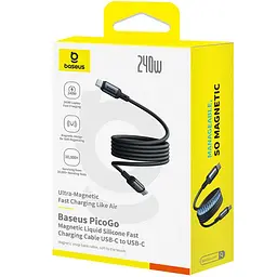 Дата кабель Baseus PicoGo Type-C to Type-C 240W (2m) (E04233) Cosmic Black - мініатюра 2