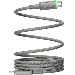 Дата кабель WIWU C084 Maglink Type-C to Type-C 100W 1 м Grey - мініатюра 2
