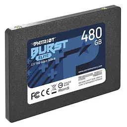 Накопичувач SSD Patriot Burst Elite 480GB 2.5" 7mm SATAIII TLC 3D (PBE480GS25SSDR) - мініатюра 3