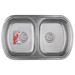 Мийка кухонна HAIBA 80x49 DOUBLE satin (HB0652)