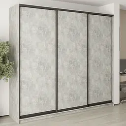 Шафа-купе тридверна MebelStar Комбо BG 3ДСП 260x45x240 см Бетон (MBS-9496)