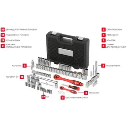 Набір інструментів Intertool ET-6109 108шт [85175] - мініатюра 10