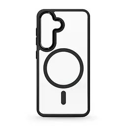 Чехол Samsung Galaxy S25 5G, Unit MagSafe, черный, прозрачный, магсейф, противоударный, магнитный, панель-накладка с поддержкой MagSafe, с поддержкой беспроводной зарядки, TPU+PC, защита всего корпуса, ударопрочный, ArmorStandart (ARM82260)