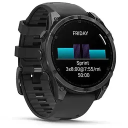 Смарт-годинник Garmin Fenix 8 47mm AMOLED Slate Grey with Black Silicone (010-02904-09) - мініатюра 3