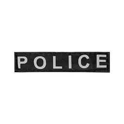 Змінний надпис "Dog Extreme" "POLICE" малий для шлеї "POLICE" 1-2 розміру чорний