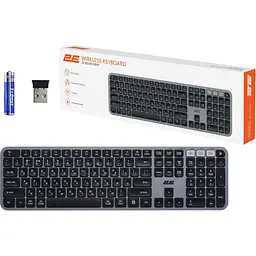 Клавіатура 2E KS240 Wireless UA Grey (2E-KS240WG_UA) [150955] - мініатюра 8
