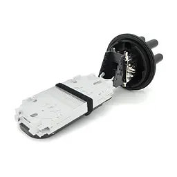 Муфта оптична Merlion ML-OP-F106H-96C, герметична, 5 вводів, до 4-х касет, до 96 зварок, матеріал PP