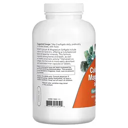 Вітаміни та мінерали NOW Calcium & Magnesium Softgels, 240 капсул - мініатюра 3