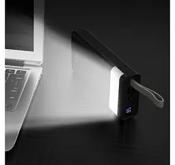 Універсальна мобільна батарея Hoco J73 30000mAh 2USB + LED lamp (Чорний) - мініатюра 4