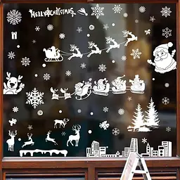 Набір новорічних наклейок на вікно New Year 3 9116 20×30 см 9 аркушів - мініатюра 4