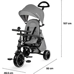 Триколісний велосипед Kinderkraft Jazz Grey сірий (00-00303945) - мініатюра 14